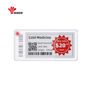 2.13 inch eink epaper <span class=keywords><strong>ESL</strong></span> hệ thống không dây BLE 5.0 an toàn chính xác năng lượng thấp truyền dữ liệu Đỏ Đen Trắng ba màu Kệ nhãn - Product Image 2