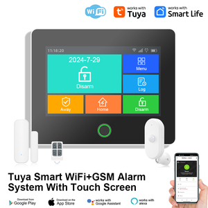 2024 Tuya Wireless Touch GSM WIFI Kit de sistema de alarma inteligente de seguridad para el hogar con Sensor de movimiento PIR Sensor de puerta - Product Image 5