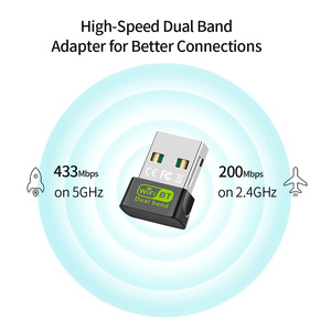 Scheda di rete Wireless USB Mini 600Mbps Dual-Band per Bluetooth 150mbps per Laptop Driver gratuito per Computer Wifi ricezione della rete - Product Image 3