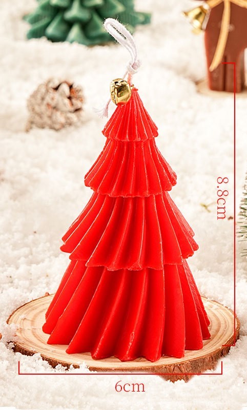 Árbol de Navidad Blanco Torbellino Pequeño Rojo