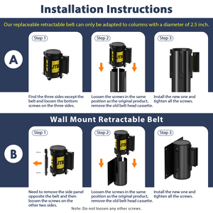 2025 New 2M 3m có thể thu vào vành đai Cassette rào cản stanchion trong nhà/ngoài trời nhựa và vật liệu cao su - Product Image 3