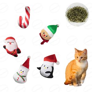 Juguete de hierba gatera de peluche de Navidad, gato no tóxico, menta, serie navideña, juguete de hierba gatera para mascotas para gatitos - Product Image 1