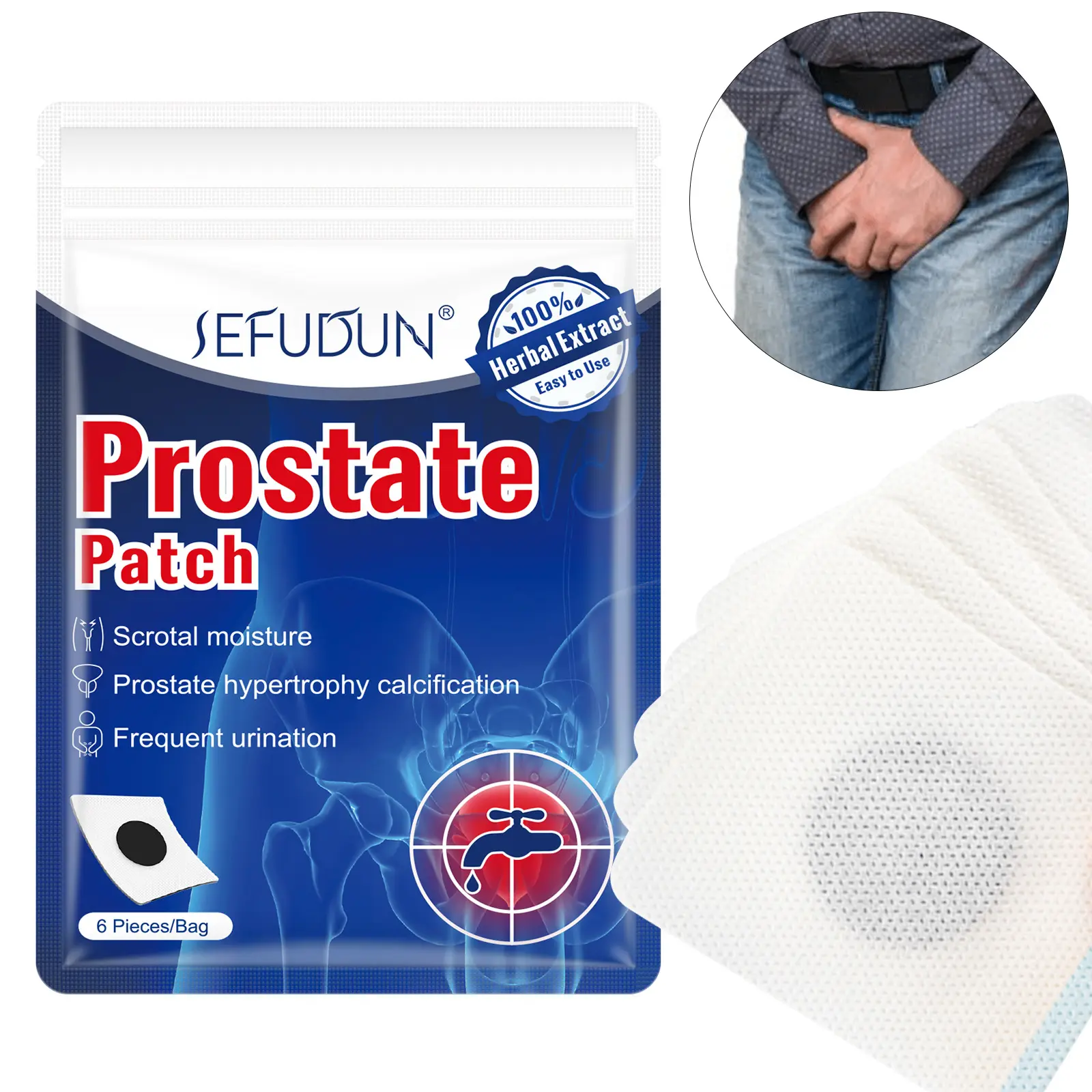 SEFUDUN Prostatitis Prostata-Behandlungs pflaster Mann Prostata-Nabel-Blutegel stärkt Nieren kräuter pflaster für Männer