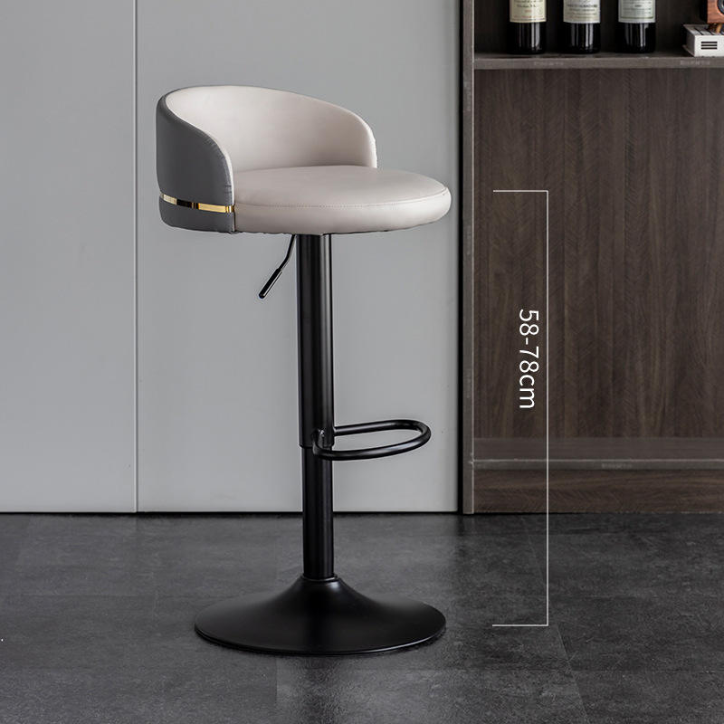 Chasis doble de cuero gris negro