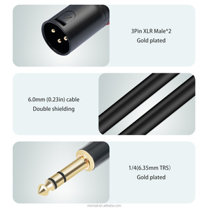 双RCA至双XLR 1.5m放大器混频控制台音频连接适配器电缆 - Product Image 6