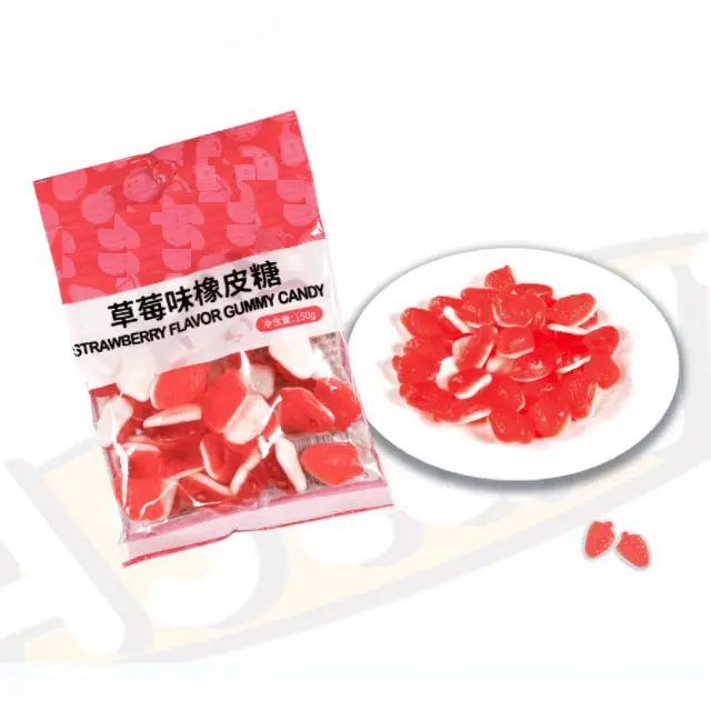 Niños personalizados Snack Fruit Jelly 150 gramos Fresa Gummy Candy del proveedor Gummi