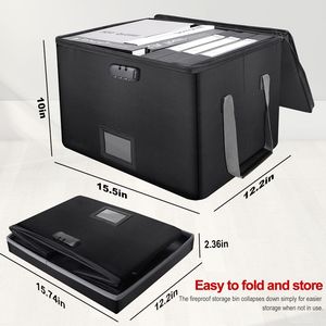 定制标志便携式文件柜盒子可折叠存储收纳器办公室文件文件箱 - Product Image 3