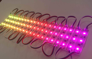 โมดูลไฟ LED อัลตราโซนิค RGB 5054 3528โมดูลแสงฝ้าเลนส์โฆษณา1.5W 3ไฟสัญลักษณ์แบ็คไลท์12V IP68กันน้ำ