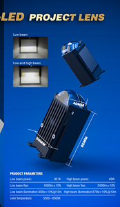 1.8นิ้ว Matrix PLUS โปรเจคเตอร์ LED MINI Bi LED โปรเจ็กเตอร์เลนส์สูงต่ำ6000K - Product Image 4