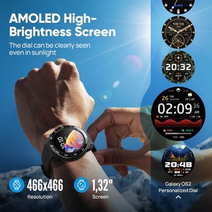 Đồng hồ thông minh Mibro GS Explorer S, màn hình AMOLED, hệ điều hành Android, theo dõi sức khỏe và giấc ngủ, trả lời cuộc gọi, la bàn, nhiệt kế, dây đeo silicon - Product Image 2