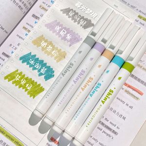 Multicolor <strong>Chisel</strong> <strong>Tip</strong> with Clip Custom Fluorescent Marker Pen for Kids Drawing Mini <strong>Highlighter</strong> Pen Set - Product Image 4