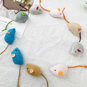 Qbellpet Fabricantes que venden juguetes para gatitos al aire libre Set no tóxico duradero Catnip Rabbit Fur Cat Mouse Toy para mascotas interactivo - Product Image 4