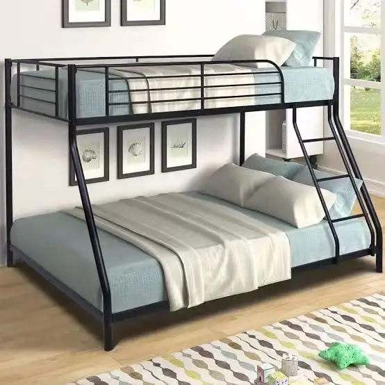 Alta qualidade Metal beliche cama Double decker cama composta para 3 pessoas