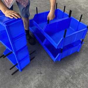 Dikdörtgen istiflenebilir küçük çekmeceli saklama dolabı kovaları plastik yığın ve asmak Bin - Product Image 5