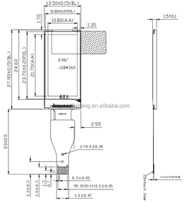 Lager 0,96 Zoll SPI-Schnitts telle 80 X160 ST7735 Treiber IPS LCD Bare Color Screen TFT Display LCD-Modul - Product Image 6