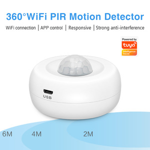 Sensor de movimiento inteligente WiFi Tuya: Detector de movimiento PIR inalámbrico Sensor infrarrojo interior con rango de detección de 360 grados