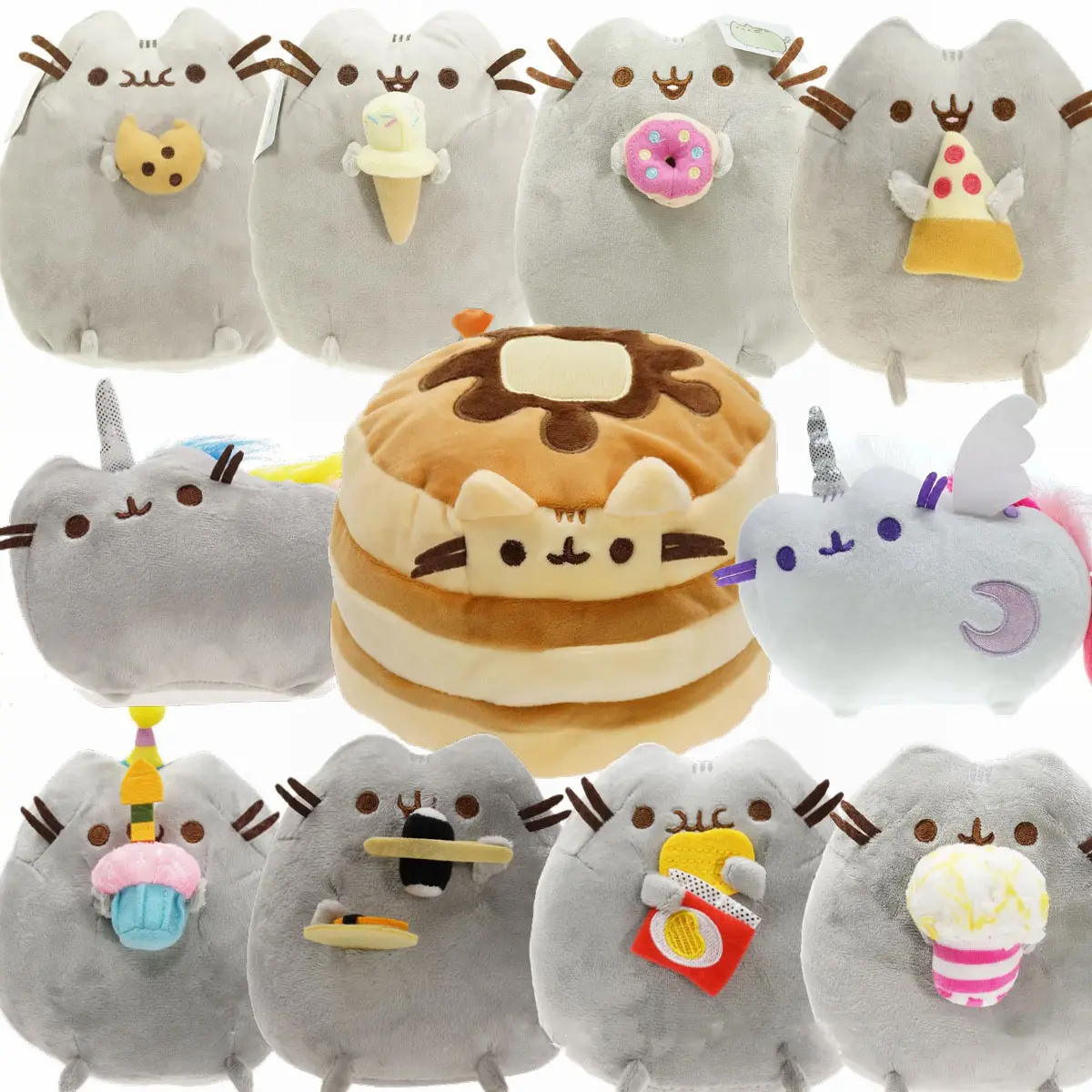 Mignon Cookie Chats En Peluche Poupée Crème Glacée Donut Chat Animal En Peluche Jouets pour Enfants Gâteau Peluches De Noël Nouvel An Cadeaux En Gros