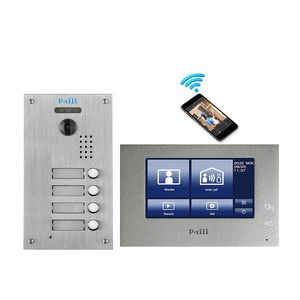 Multi-<strong>apartment</strong> Tuya Villa Doorphone <strong>Intercom</strong> with Wifi 4 <strong>Apartments</strong> Muti-function Video Interphone Security <strong>Intercom</strong> <strong>System</strong> - Product Image 1