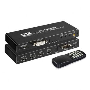 Controlador de pared de VIDEO 4K 2X2 Entrada DVI Salida de 4 canales Empalmador de pared de video