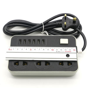 Enchufe multifuncional de alta calidad para el hogar con USB, enchufe multifunción para el Reino Unido y La UE, orificio múltiple con enchufes de bloque de terminales de interruptor - Product Image 3