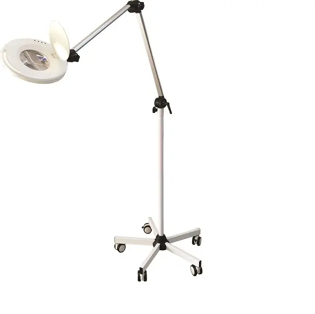 Rolling Floor Stand dimming Professionale lente di ingrandimento salone di bellezza di illuminazione di controllo di vetro lampada di ingrandimento