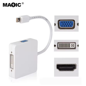 High Quality <strong>Mini</strong> DP to <strong>HDMI</strong> VGA DVI 3 in 1 Adapter <strong>Mini</strong> Display Port 3 in 1 Hub - Product Image 3