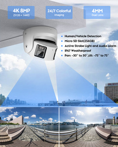 HIK双镜头全景180度DS-2CD2387G2P-LSU/SL 8MP全彩人/车检测固定转塔ip摄像机 - Product Image 5