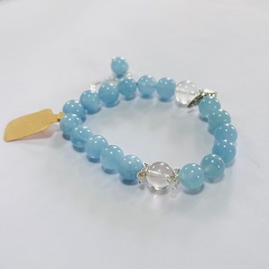 Fantezi moda doğal taş Seafoam mavi beyaz kristal boncuklu bilezik kızlar için Trendy topu şekli çinko alaşım hediye fikir yapılmış - Product Image 1