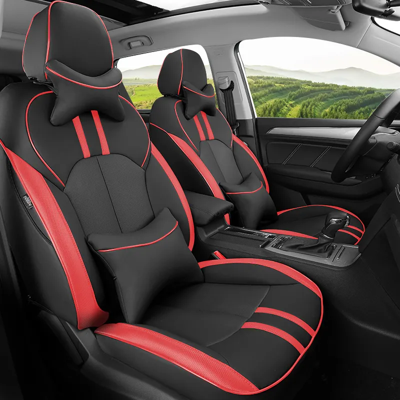 Factory price 5 Seats Full Set Universal Leather Car Seat Covers