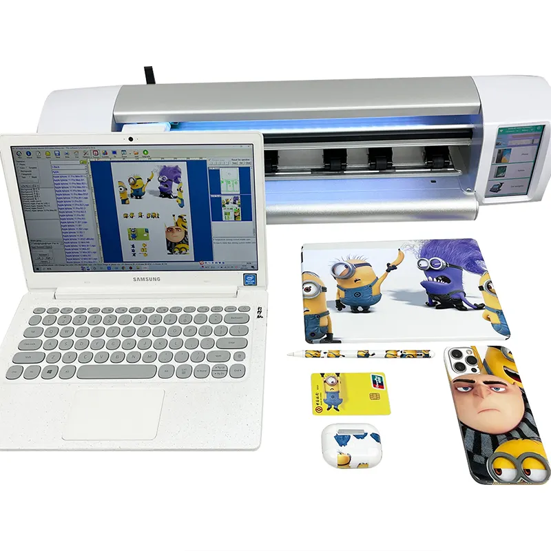 Máquina de fabricación de piel ilimitada Daqin con negocio de software de diseño para protector de pantalla de piel y teléfono