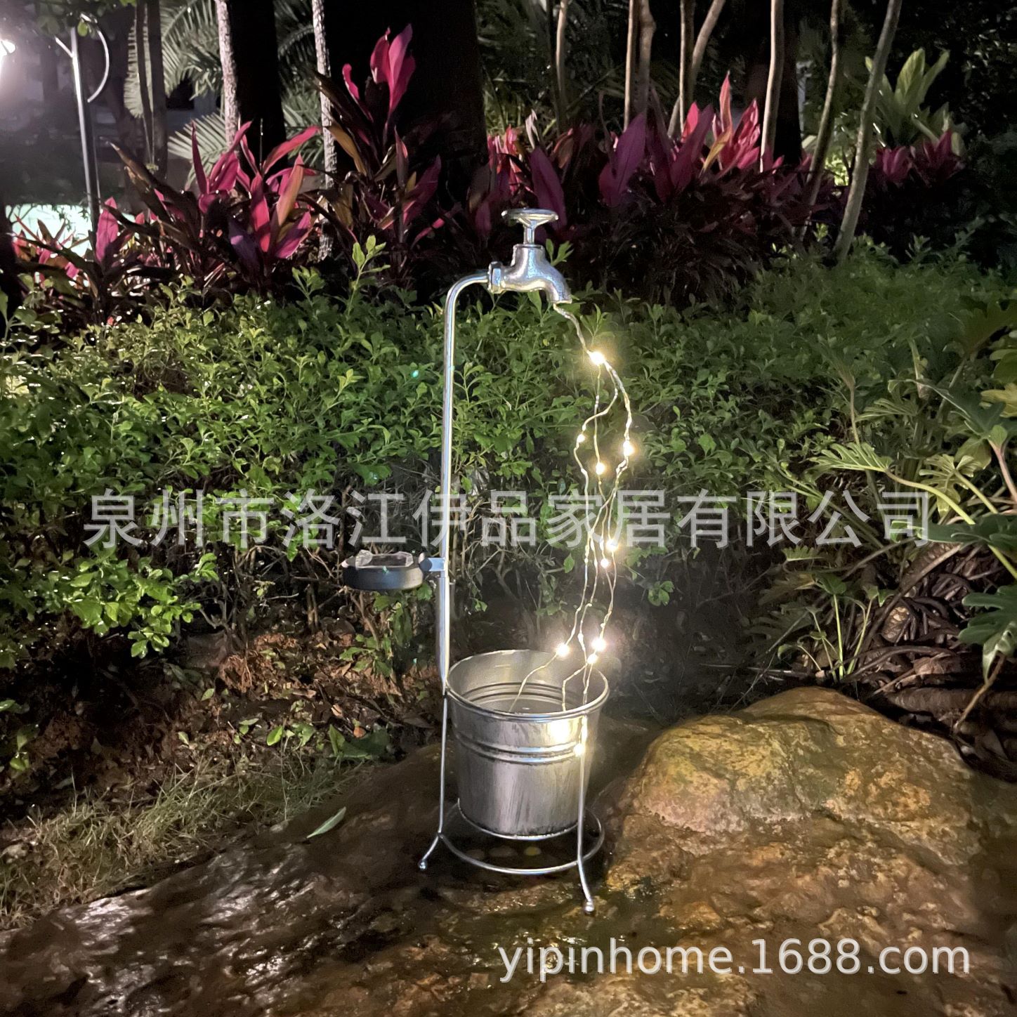 Lampe solaire pour robinet de pot de fleur