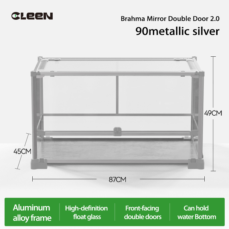 Puerta Doble Metálica Plata - 90*45*49