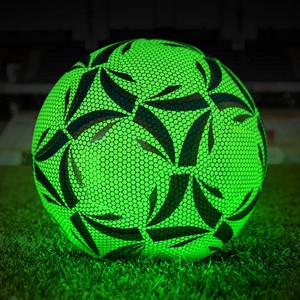 サッカーとサッカーボールサイズ4 5 Glow in the DarkレザーでカスタマイズされたGlowing Led Glow in the Dark - Product Image 3
