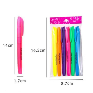 Set di penne evidenziatrici di grande capacità Non tossiche personalizzate con punta a scalpello ad asciugatura rapida e pennello obliquo per uso scolastico - Product Image 3