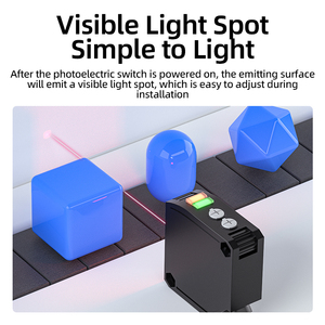 Square Optical <strong>Sensor</strong> with Five Wire Relay Output Laser Photoelectric Diffuse Reflection Visible Light <strong>Detection</strong>