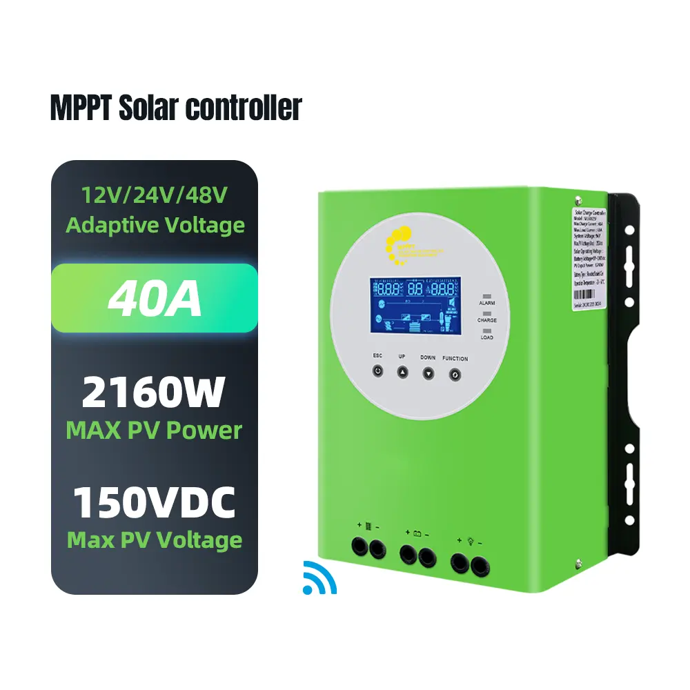 40A 2160W MPPT điều khiển 12V MPPT năng lượng mặt trời CHARGE CONTROLLER smarten MPPT phí điều khiển