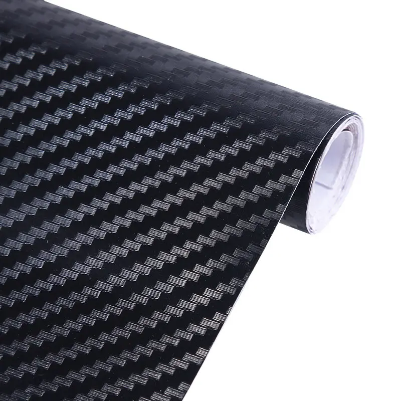 Free Sample 1.52*28m BLack matte 3M self adhesive 3D carbon fiber vinyl car body sticker