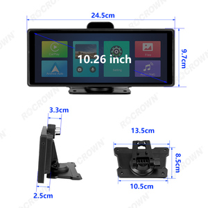 4核便携式PND Carplay安卓汽车镜像链接收音机仪表板放置备用摄像机调频发射机汽车DVR