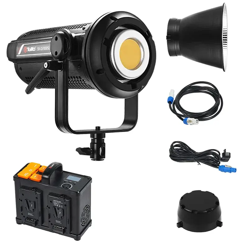 TOLIFO SK-D7000SL baterai 670W, lampu foto LED lembut, Kit pencahayaan Studio Video dengan tas lanskap