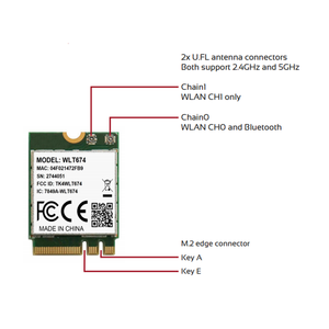 QCA6174A-5 WLT674 Dual Band+BLE <strong>Wifi</strong> <strong>Module</strong> M.2 Interface <strong>Wireless</strong> Card - Product Image 5