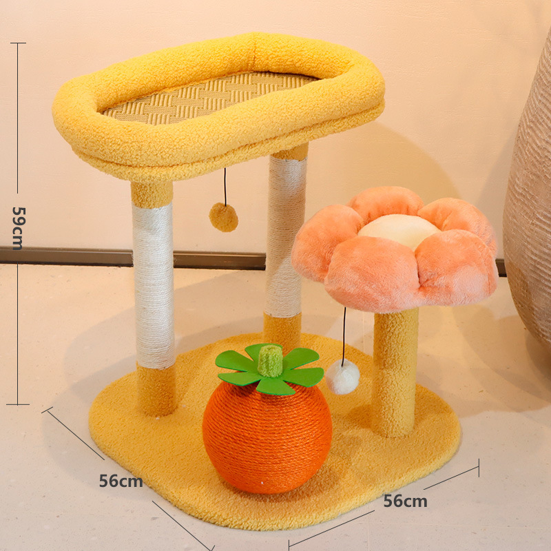 3351 Tapis en rotin jaune