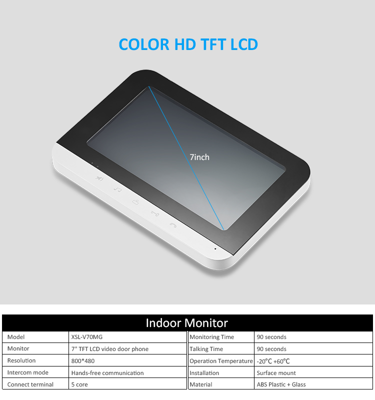M4-V70MG  factory direct good quality smart doorbell with waterproof camera video door phone system intercom doorbell