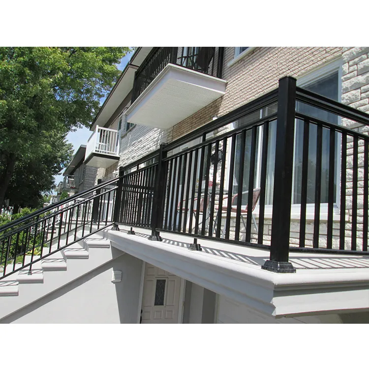 Moderna scala in alluminio balaustra balcone esterno scale in metallo ringhiere balaustre e corrimano in alluminio disegni