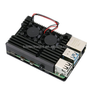 Raspberry Pi 4Bアルミニウム合金ケース金属冷却シェルPi 4B/4B + 事前組み立て放熱 - Product Image 3