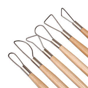6pcs 8inch Wax <strong>Clay</strong> Soap Carvers Modelling Carving Sculpting Pottery Craft Tools Set with Double Heand - Product Image 6