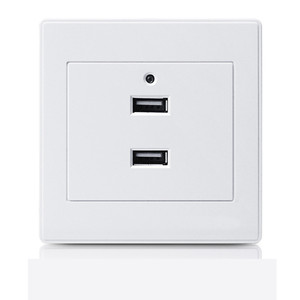 DepoGuye-adaptador de corriente para dormitorio con 4 puertos USB, enchufe de pared con luz LED, 2.1A, para carga de teléfono móvil - Product Image 3