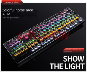 Teclado profesional con iluminación RGB, ergonómico, programable, rico en funciones, teclado para juegos de eje mecánico, teclados - Product Image 2