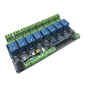 Modbus Rtu 12V 1/2/4/8 Channel Relay Output Board Switch Input Rs485 Ttl Communication Network Expansion Board Módulo de relé... - Product Image 1