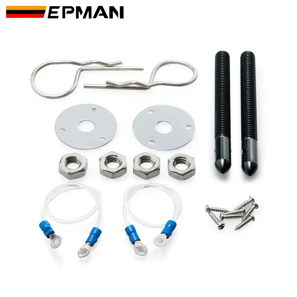 EPMAN evrensel yarış spor saç Pin araba Styling Hood Pin kilitleme kiti kordon ile EP-JGS022PX
