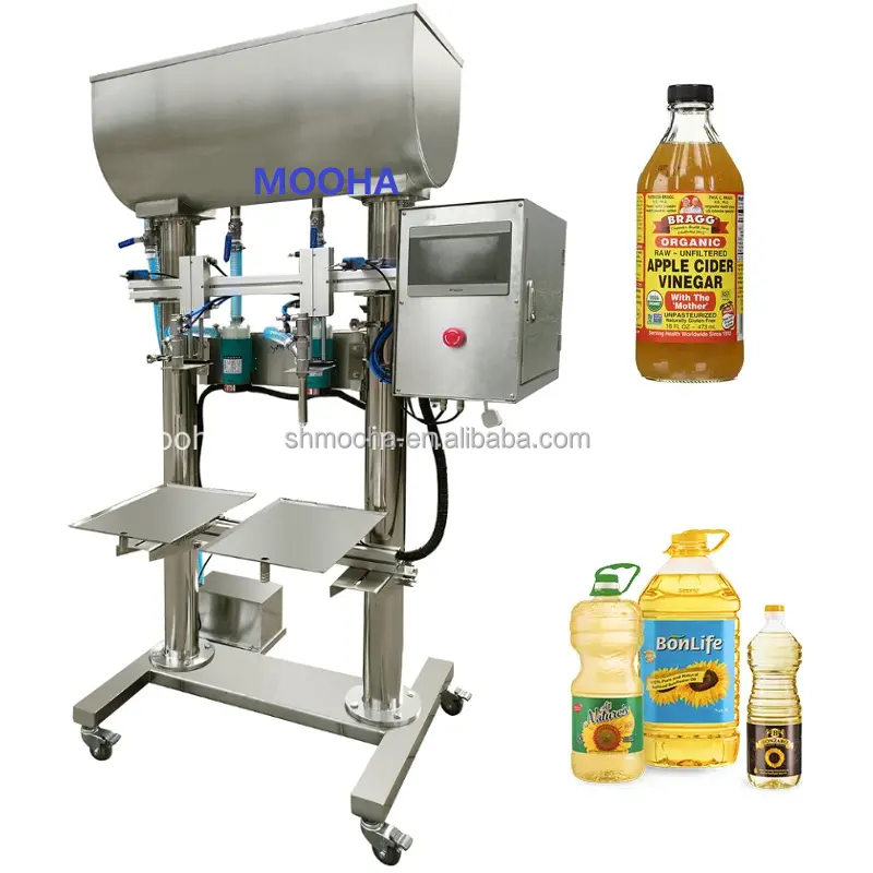 Máquina de engarrafamento semiautomática para bebidas e bebidas, enchimento de barril de óleo para carros e óleo de cozinha de 5kg
